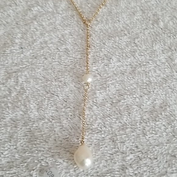 New Ralph Lauren Faux Pearl Y Necklace - Picture 4 of 7